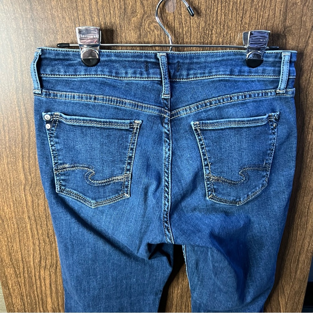 Silver jeans suki skinny crop dark wash size 30 x25 - Picture 4 of 11